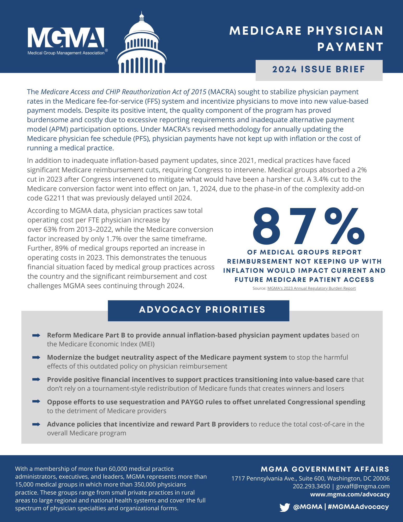 Medicare Physician Payment   MGMA 2024 Medicare Physician Payment Issue Brief FINAL 